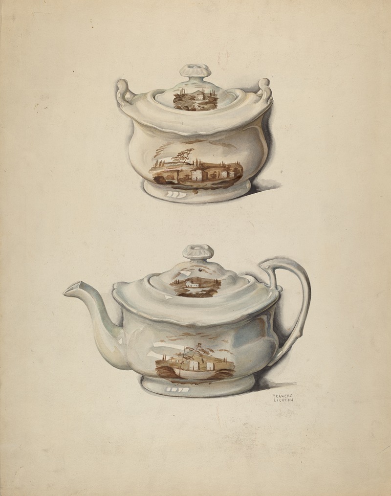 Frances Lichten - Sugar Bowl and Teapot