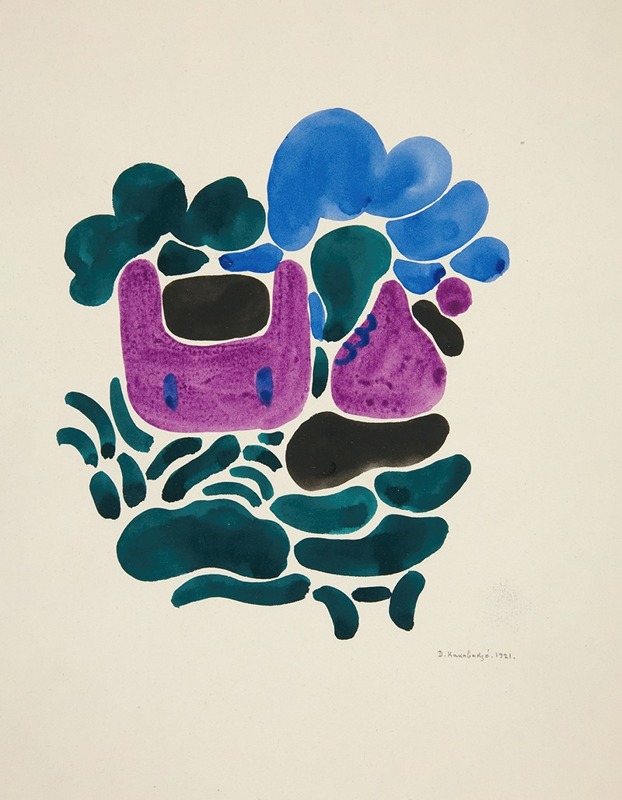 David Kakabadzé - Abstraction Based on Flower Forms, III