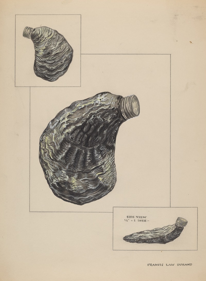 Francis Law Durand - Oyster Shaped Flask