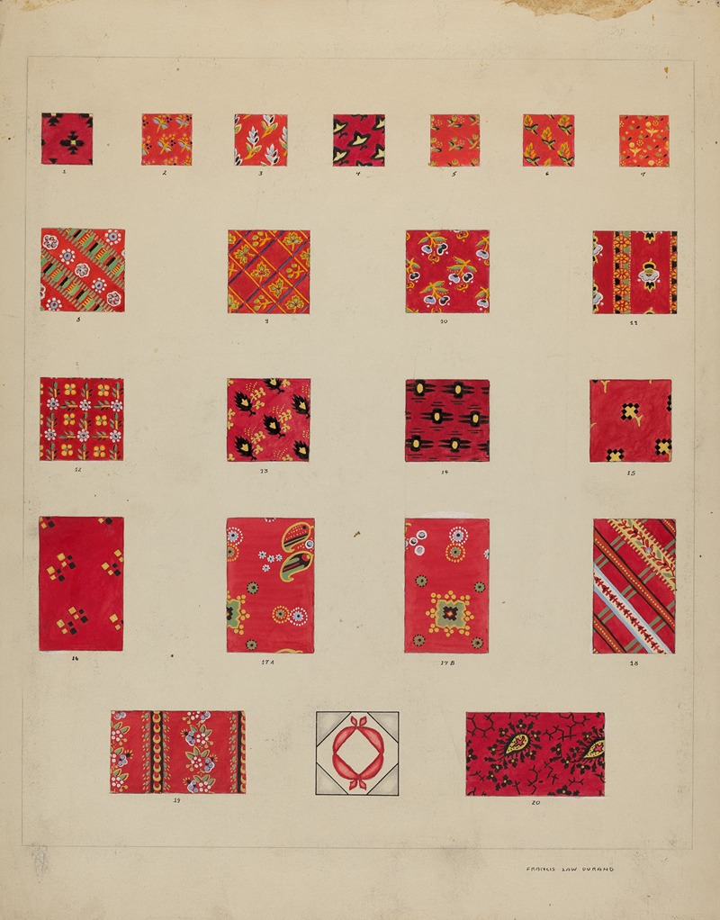 Francis Law Durand - Printed Quilted Patches