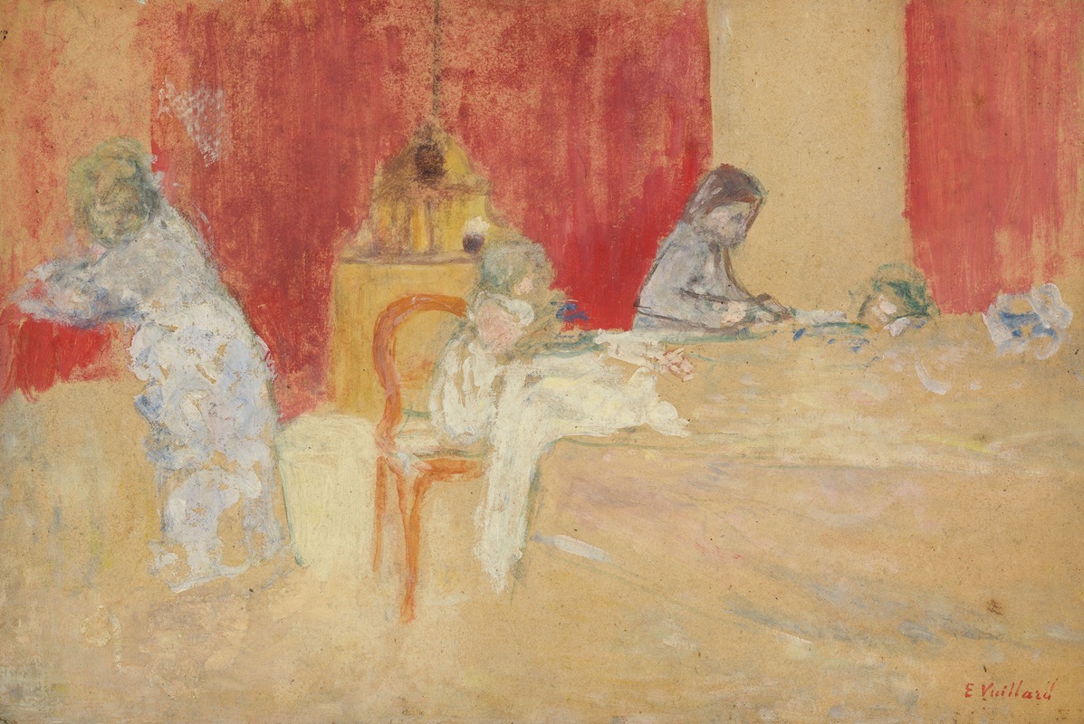 Édouard Vuillard - Les Enfants Roussel à table