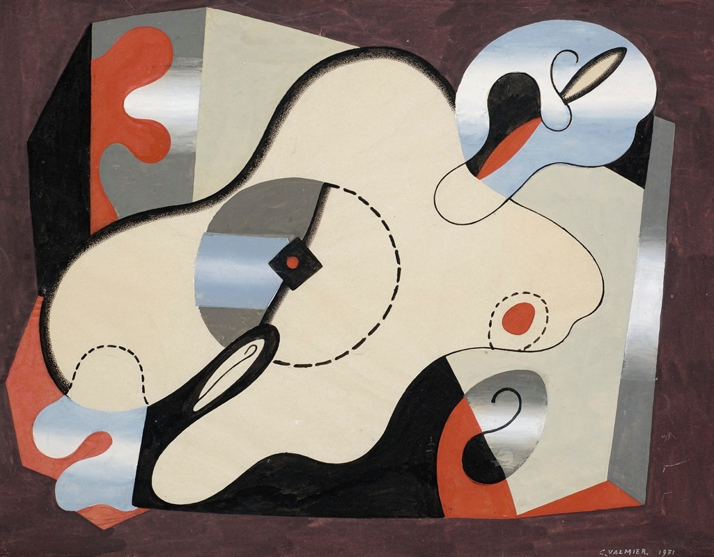 Georges Valmier - Composition abstraite (Femme couchée)