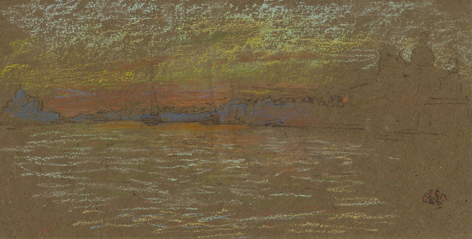 James Abbott McNeill Whistler - The Riva—Sunset; Red and Gold