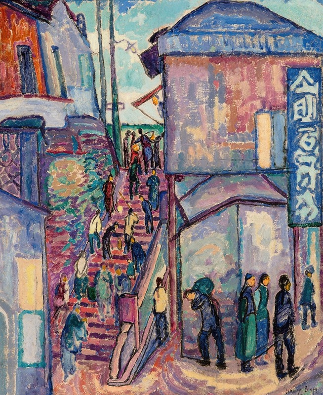 Jerome S. Blum - Stairway with Figures, China