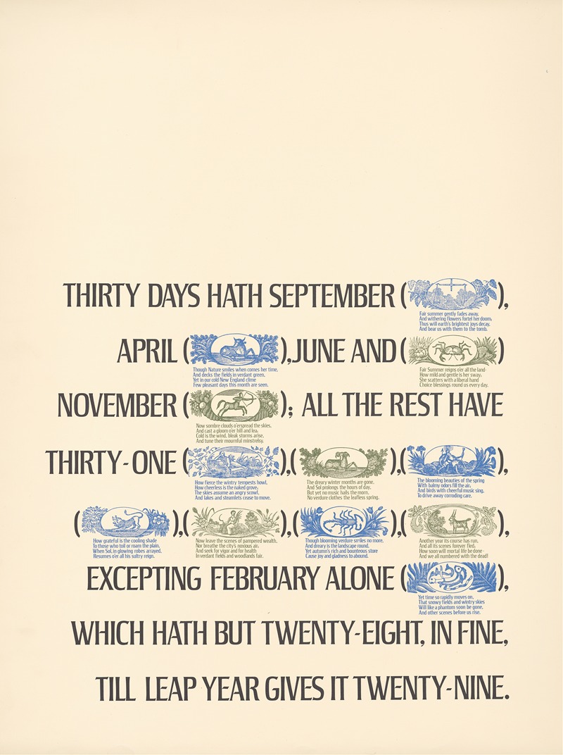 Herb Lubalin - Thirty days hath September