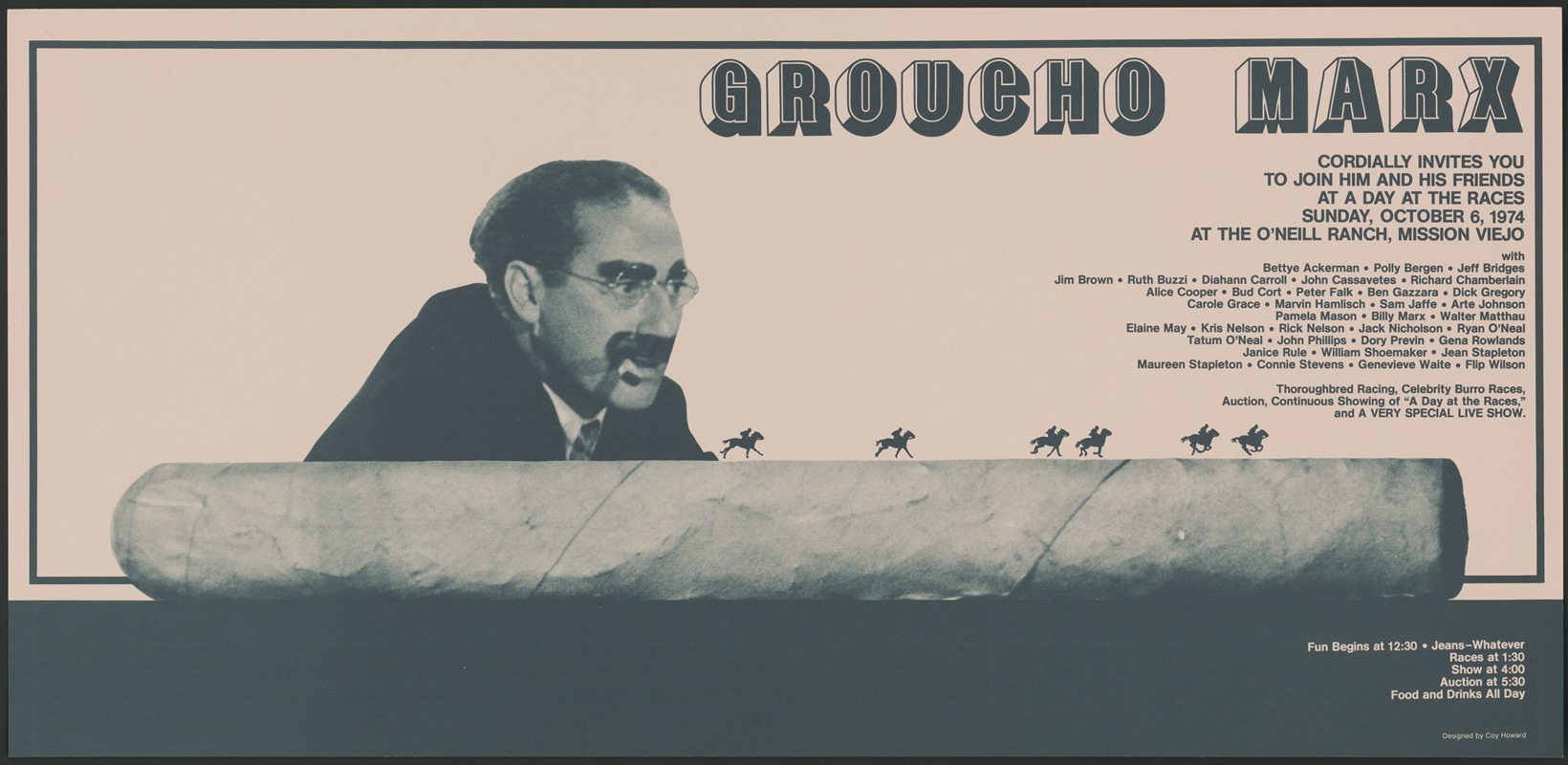 Coy Howard - Groucho Marx cordially invites you to join him and his friends at a day at the races