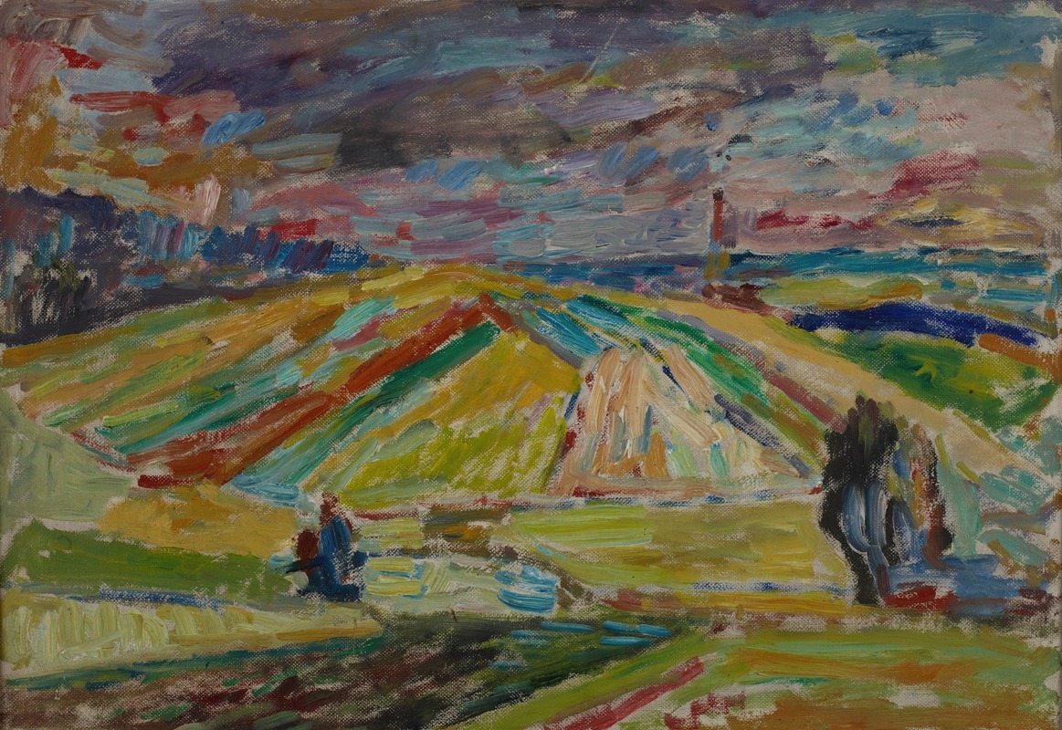 Sasza Blonder - Landscape with a Patchwork of Fields