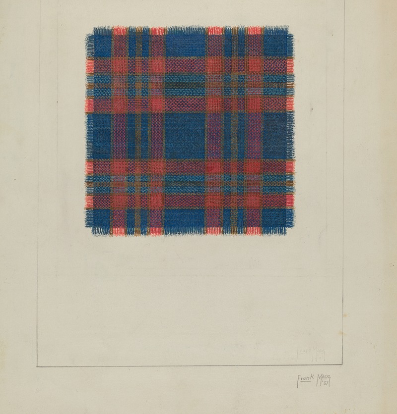 Frank J. Mace - Plaid Homespun Coverlet