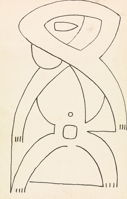 Henri Gaudier-Brzeska - Figure Study for a Relief Design