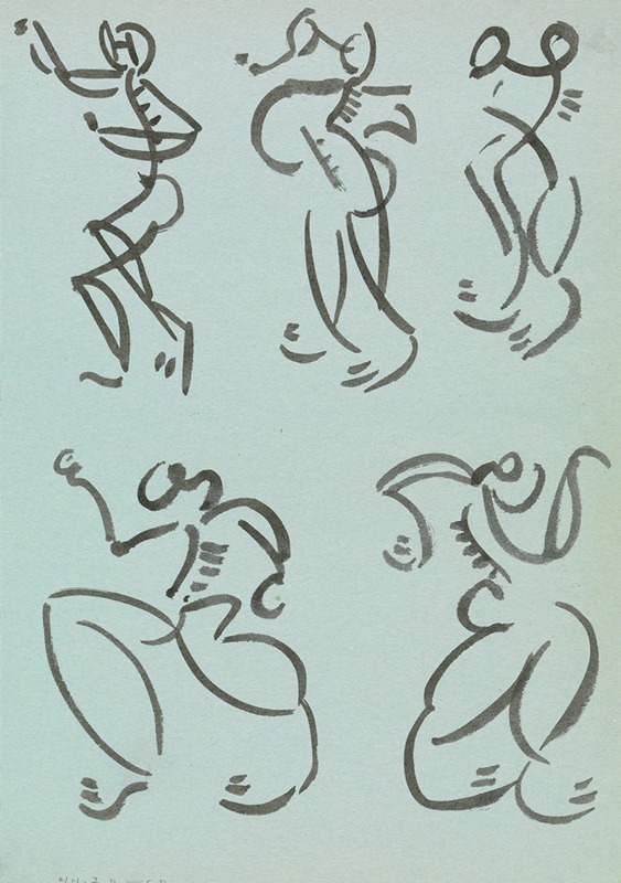 Henri Gaudier-Brzeska - Five Studies of Dancing Figures