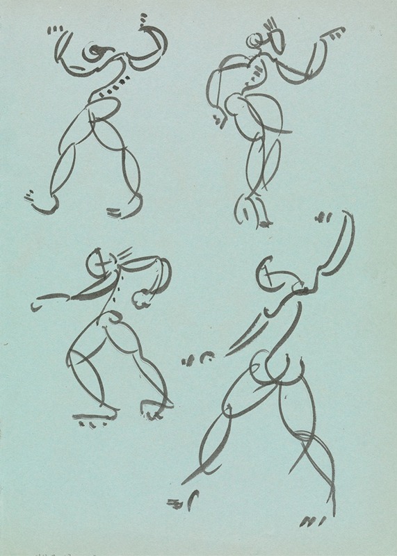 Henri Gaudier-Brzeska - Four Studies of Dancing Figures