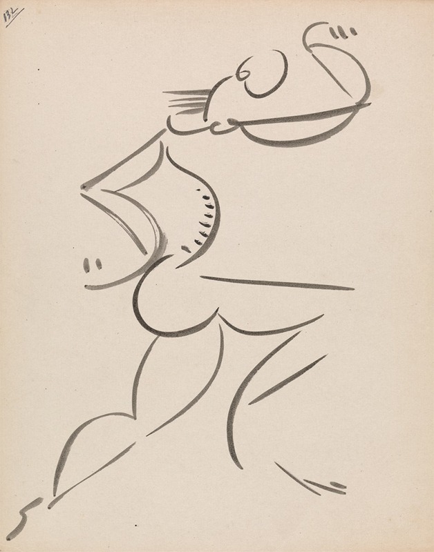 Henri Gaudier-Brzeska - Male Dancing Figure, in Profile