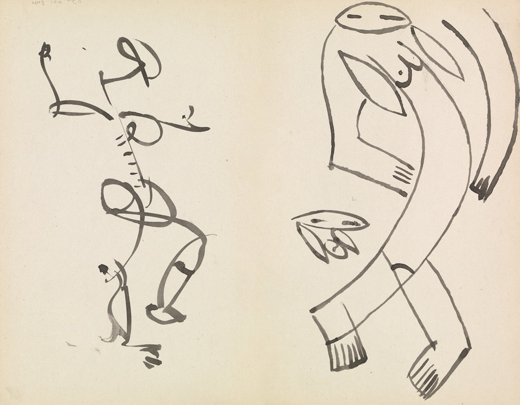 Henri Gaudier-Brzeska - Studies of Two Dancing Figures