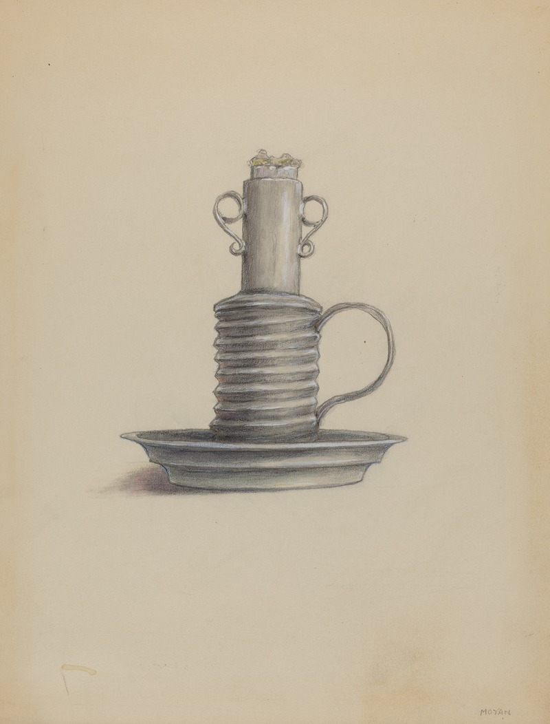 Franklin C. Moyan - Tin Lard Lamp