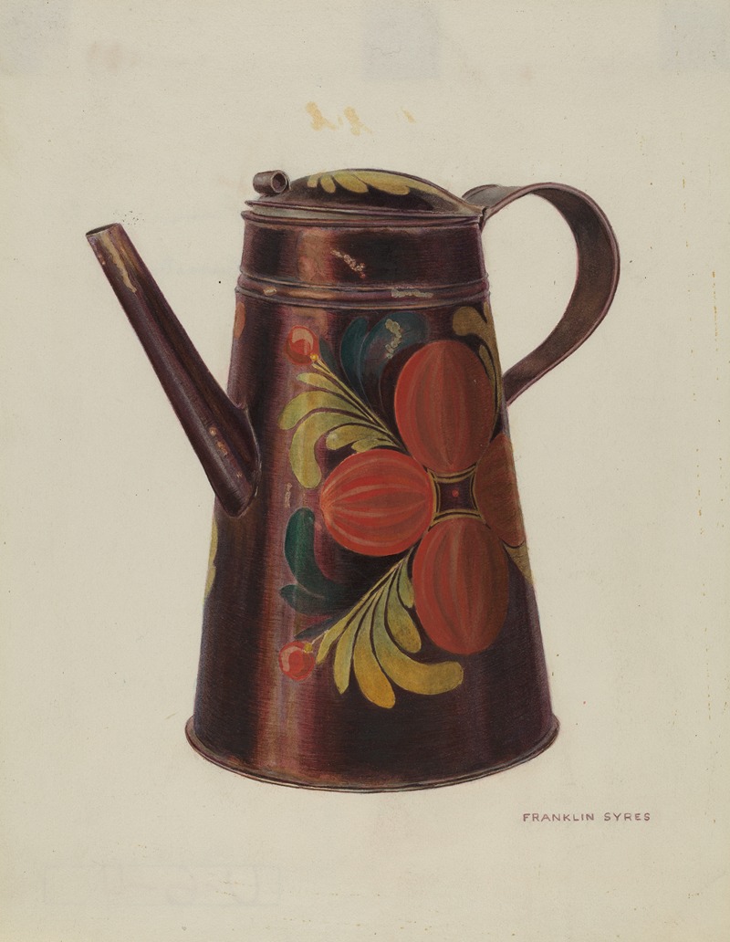 Franklyn Syres - Toleware Tin Teapot