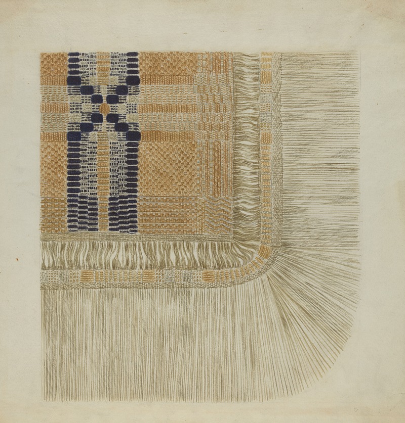 Fred Peterson - Handwoven Coverlet (Detail)