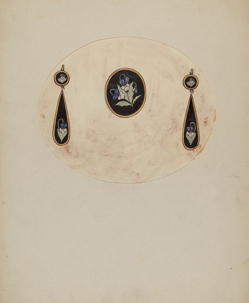G.A. Ayers - Brooch and Earrings