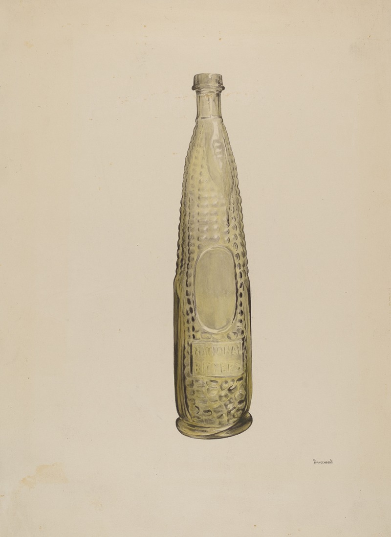 G.A. Spangenberg - Glass Bitters Bottle