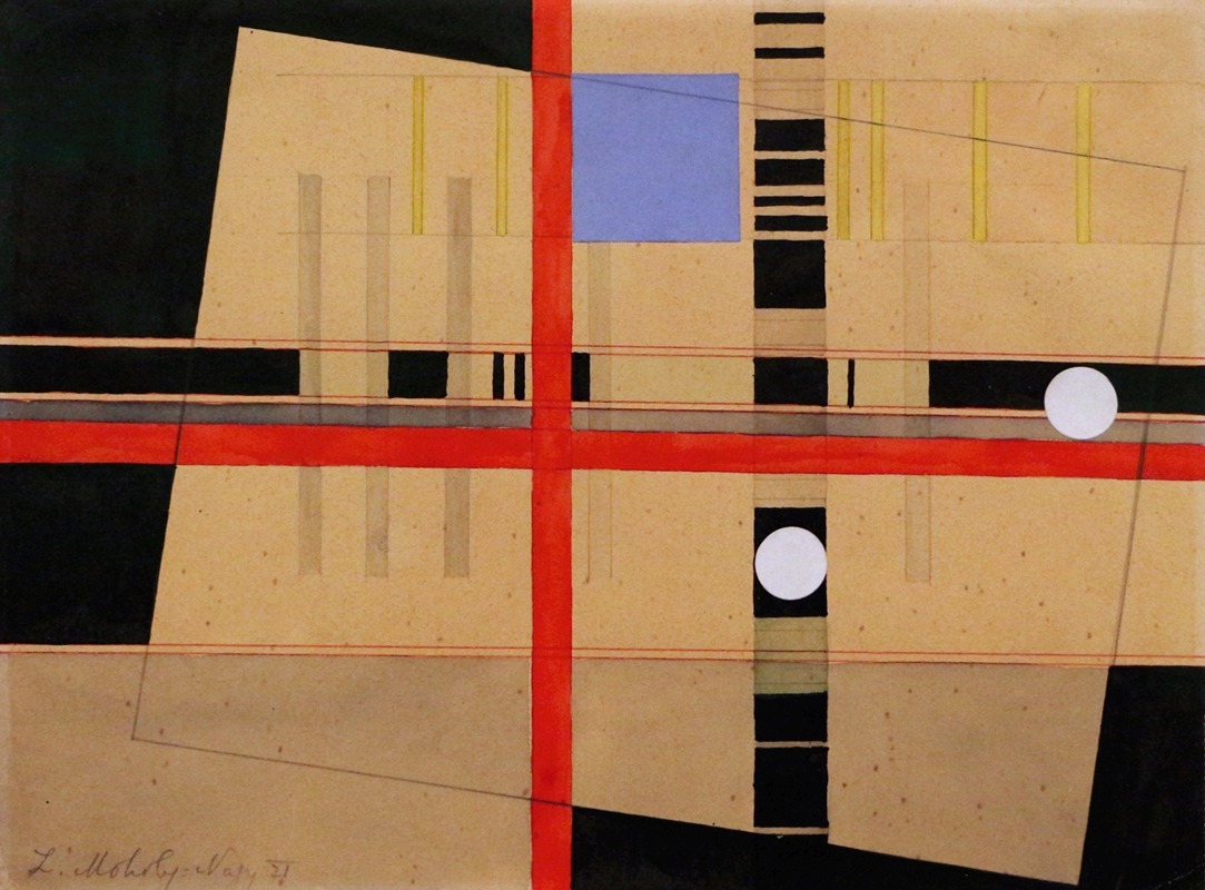László Moholy-Nagy - Croce rossa e palle bianche