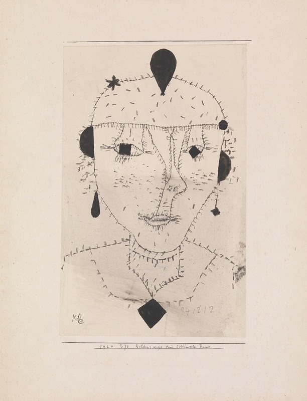 Paul Klee - Portrait Sketch of a Costumed Lady