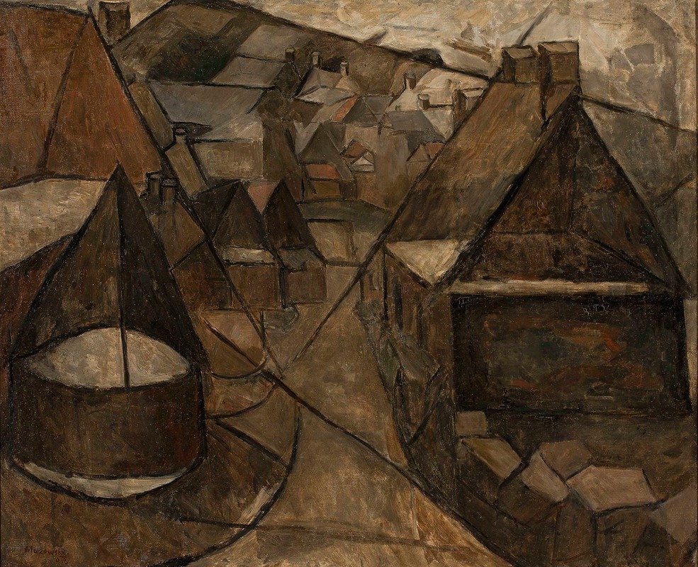 Tadeusz Makowski - Breton landscape with a well