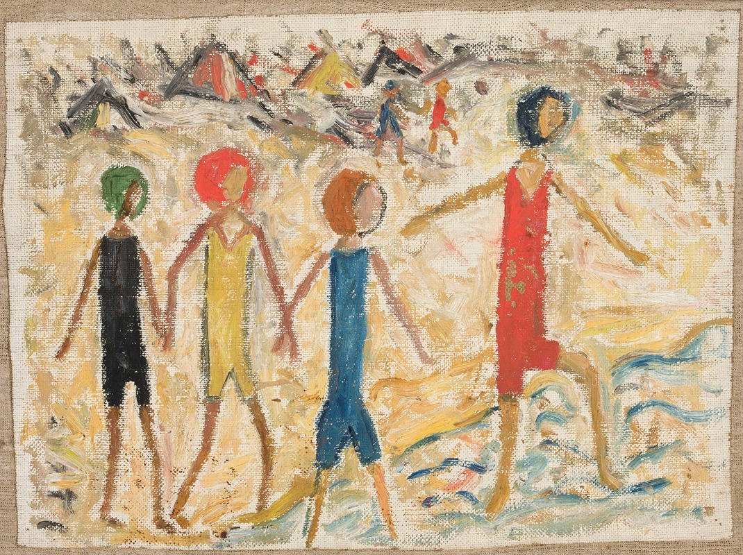 Tadeusz Makowski - Children on a beach