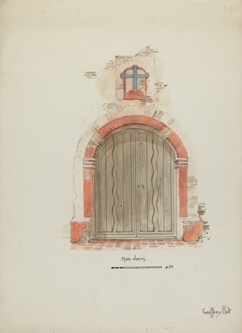 Geoffrey Holt - Doorway, Main Entrance to Mission