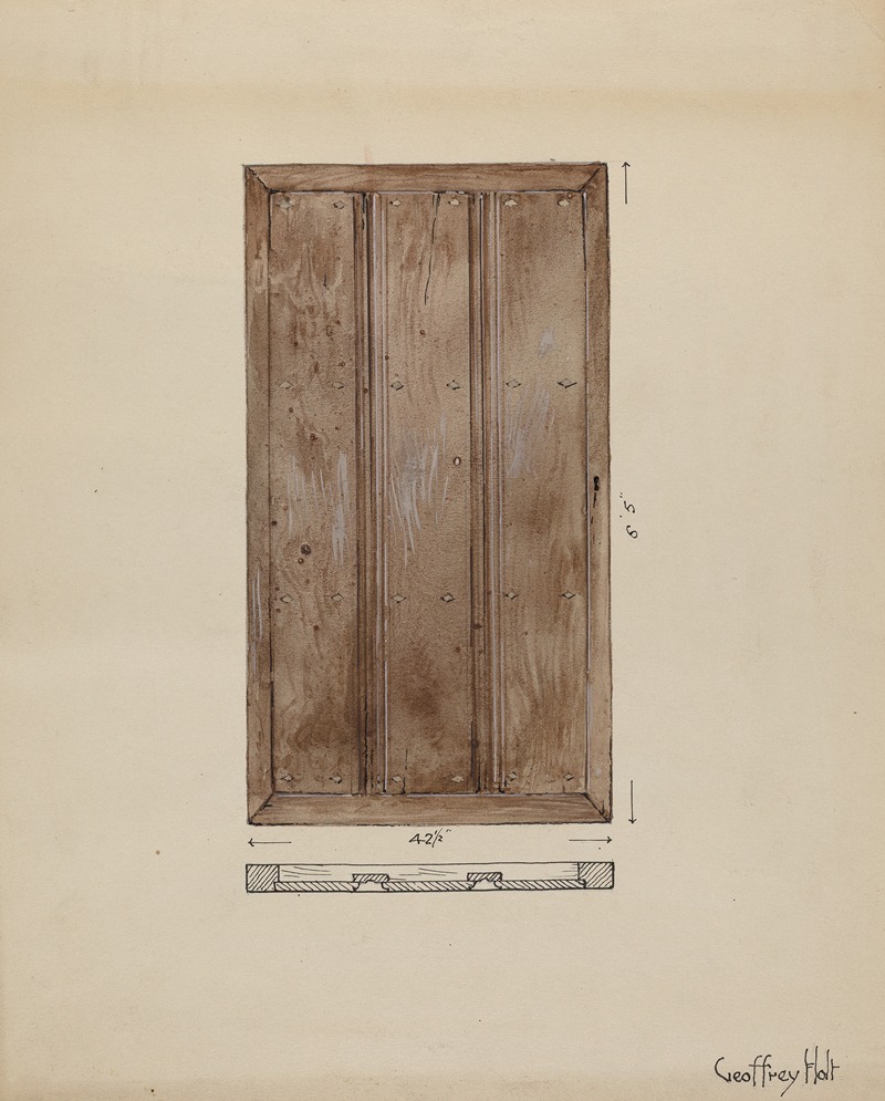 Geoffrey Holt - Original Outside Door to Sacristy