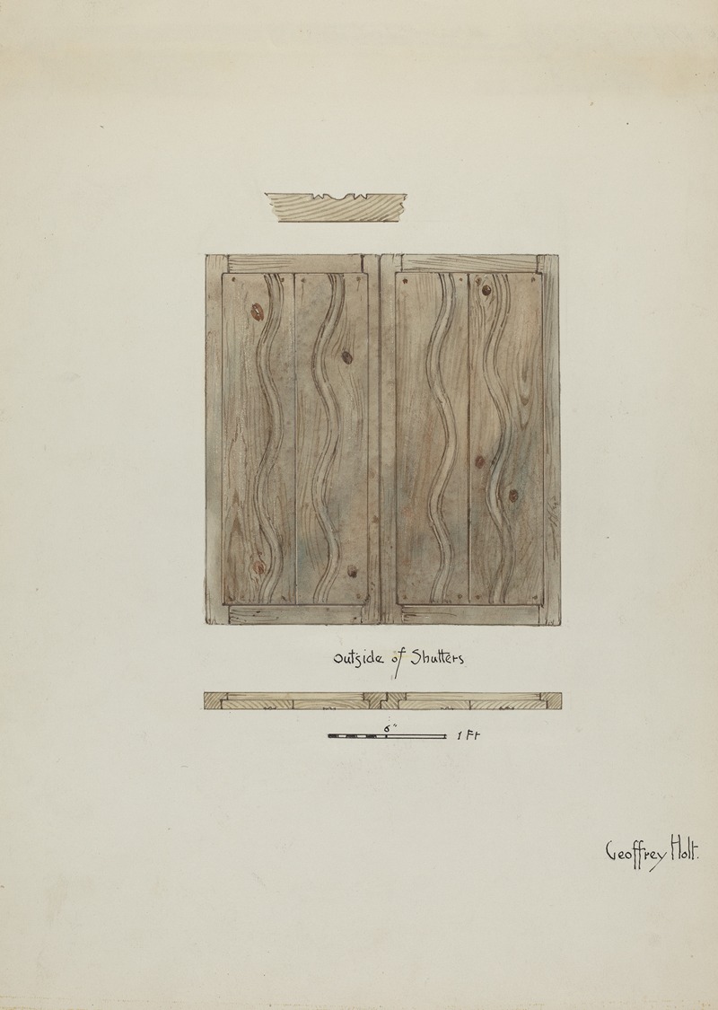 Geoffrey Holt - Original Wooden Shutters from Monastery