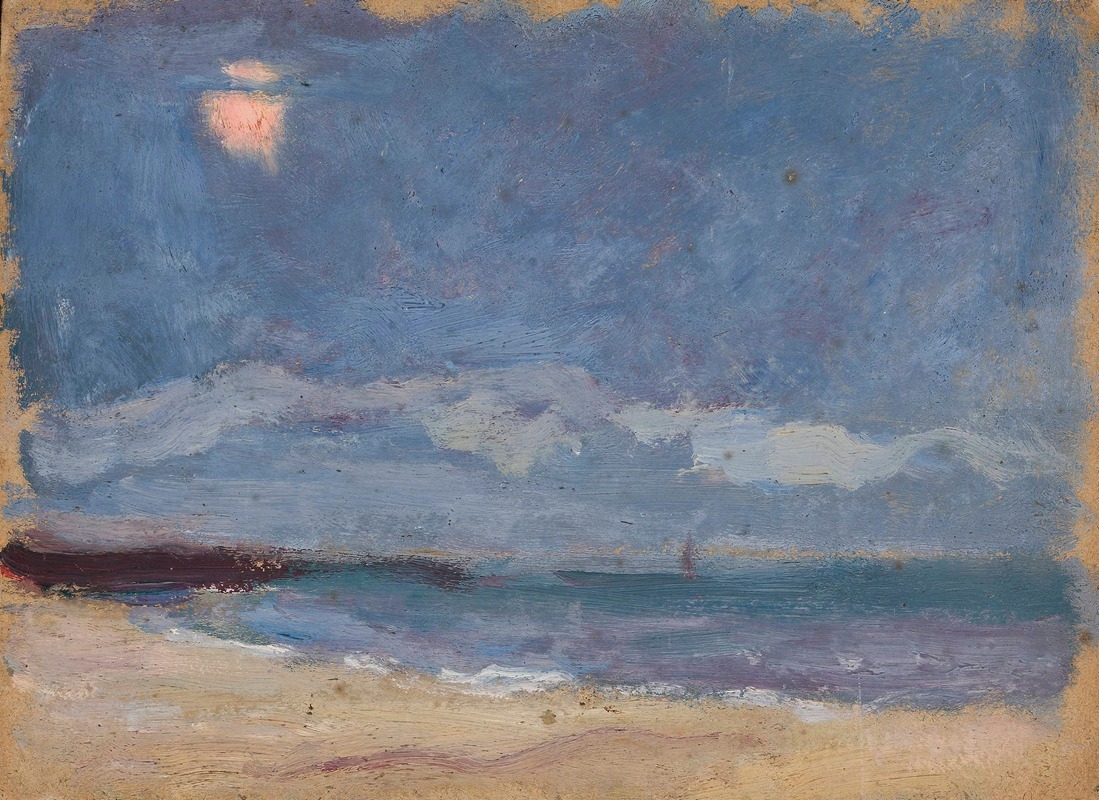 Tadeusz Makowski - Seascape (the sun behind a cloud)