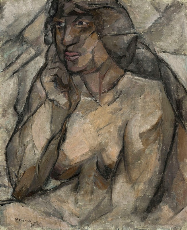 Tadeusz Makowski - Study of a nude (Female half-nude)
