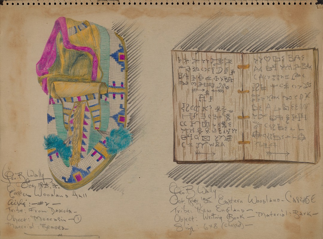 George B. Wally - Moccasin and Writing Book