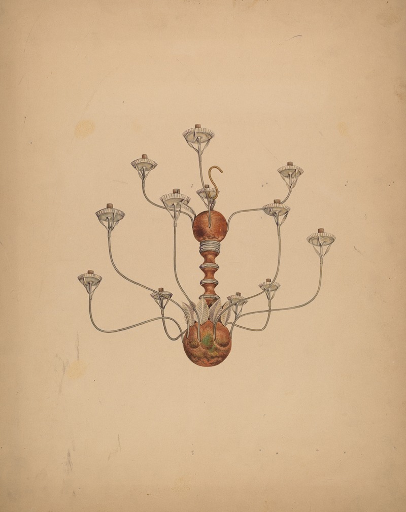 George Constantine - Wood and Tin Chandelier