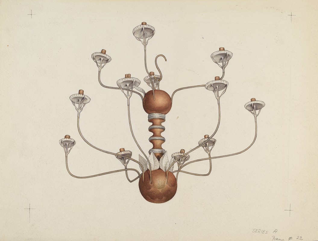 George Constantine - Wood and Tin Chandelier