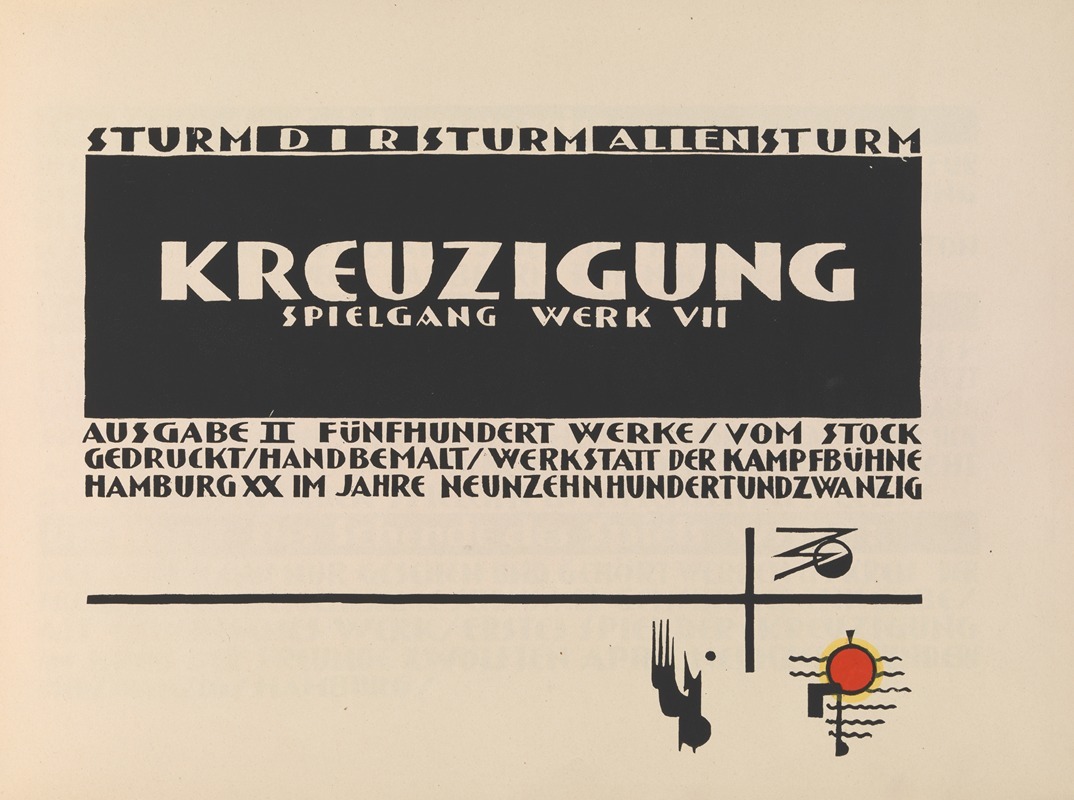 Lothar Schreyer - Kreuzigung, [Title page]