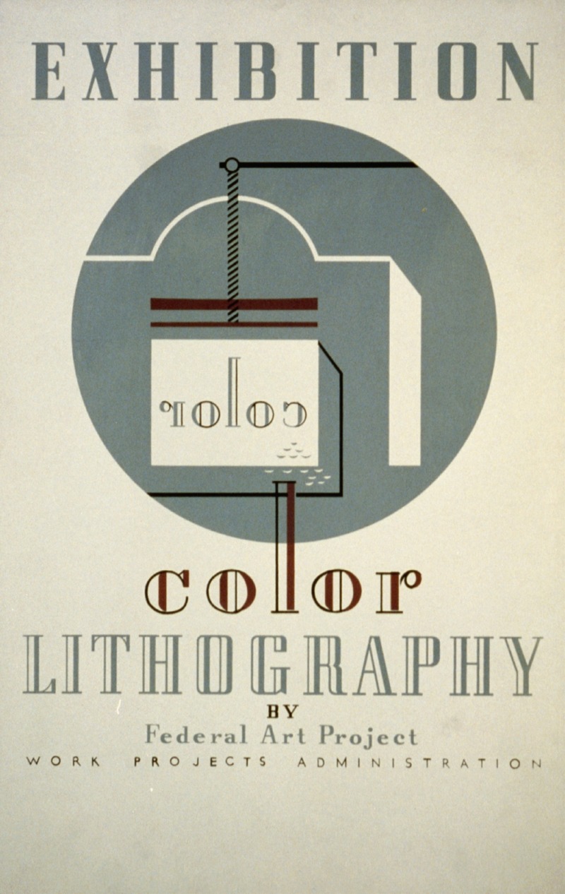 Jerome Henry Rothstein - Exhibition color lithography