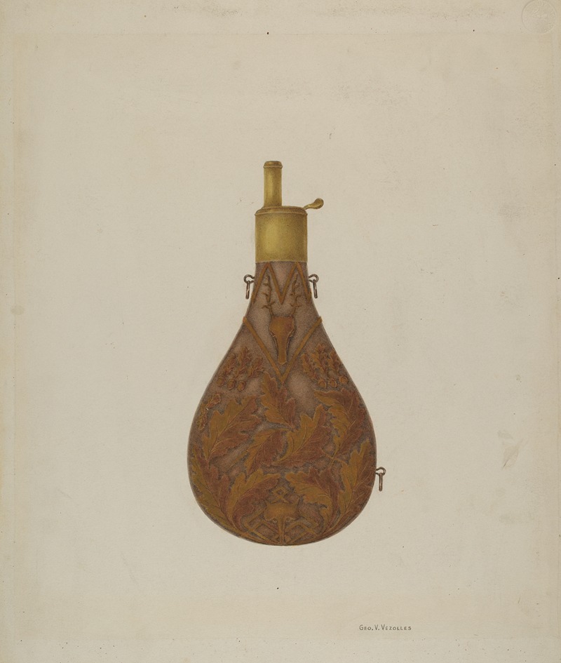 George V. Vezolles - Bronze Powder Flask