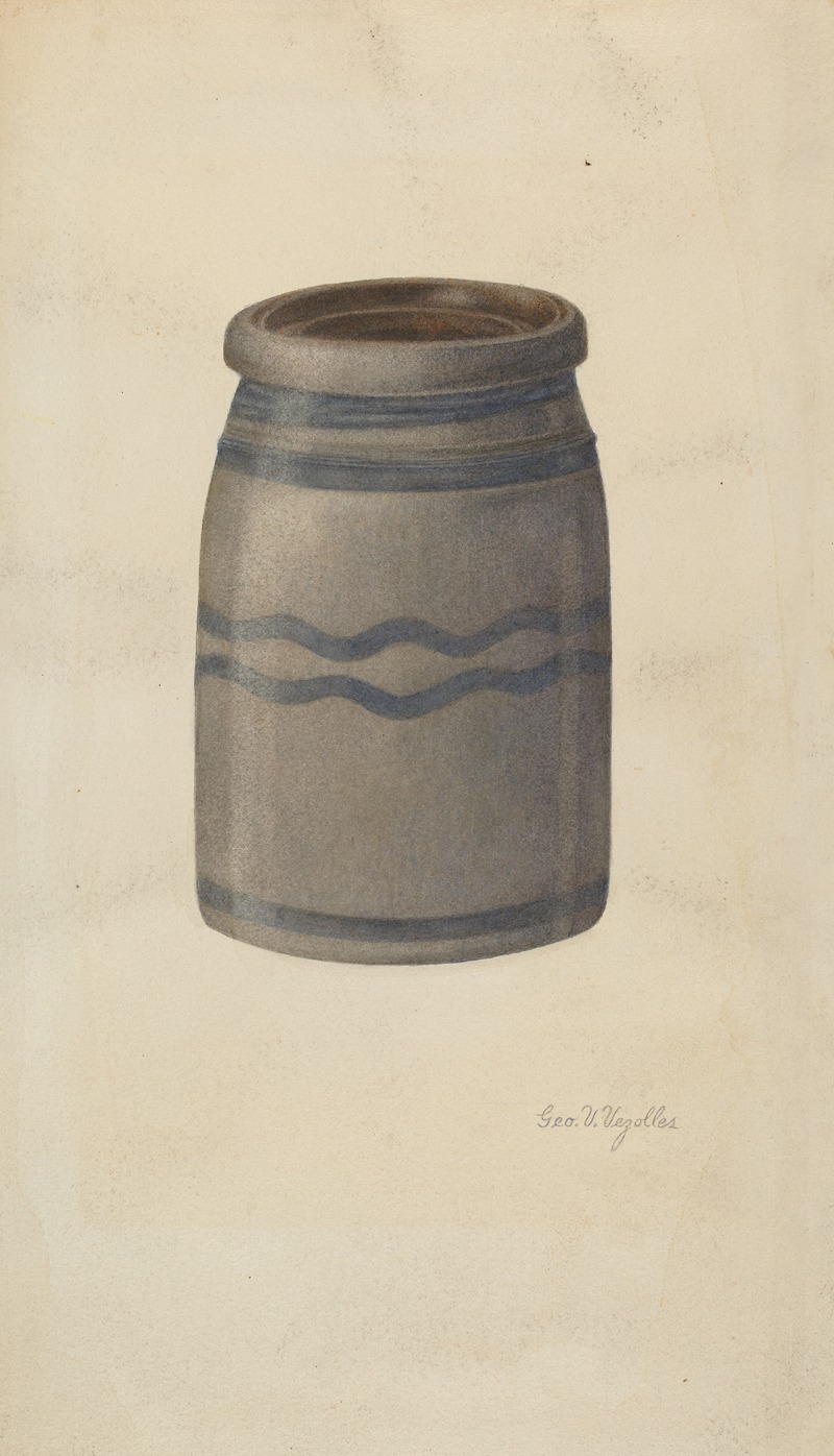 George V. Vezolles - Quart Stoneware Preserving Jar