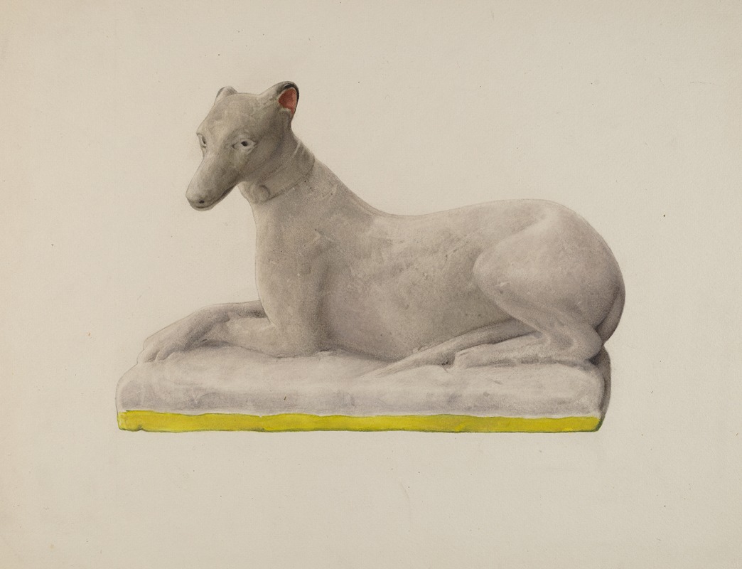 Gertrude Koch - Chalkware Greyhound