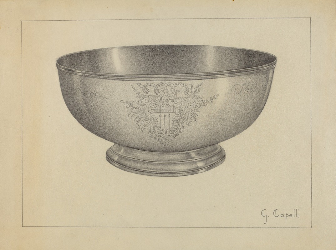 Giacinto Capelli - Silver Baptismal Bowl