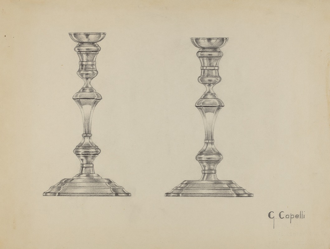 Giacinto Capelli - Silver Candlesticks