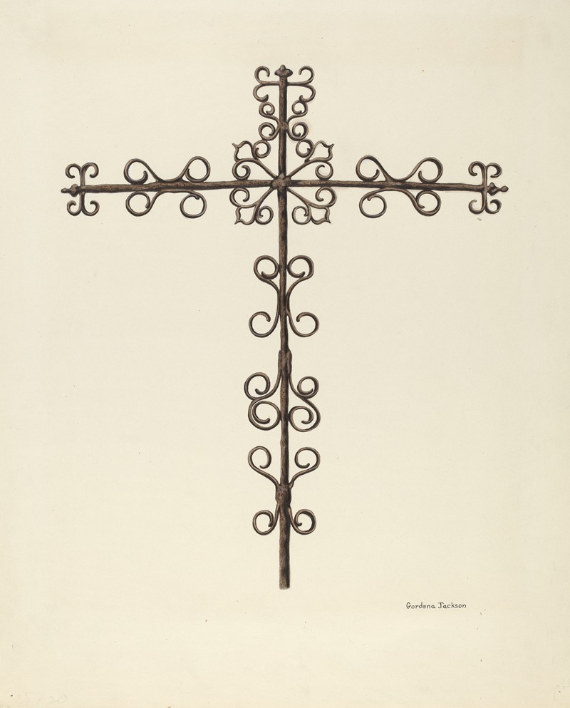 Gordena Jackson - Wrought Iron Cross (Restored)