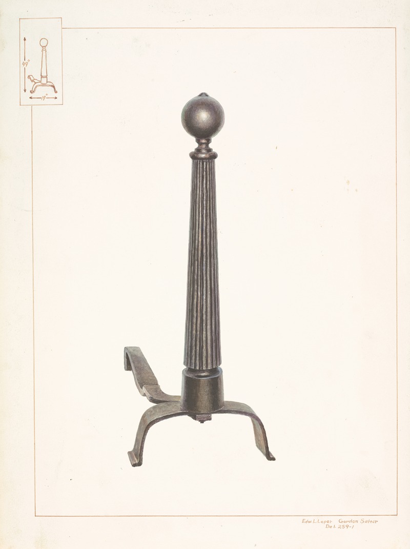 Gordon Saltar - Large Andiron