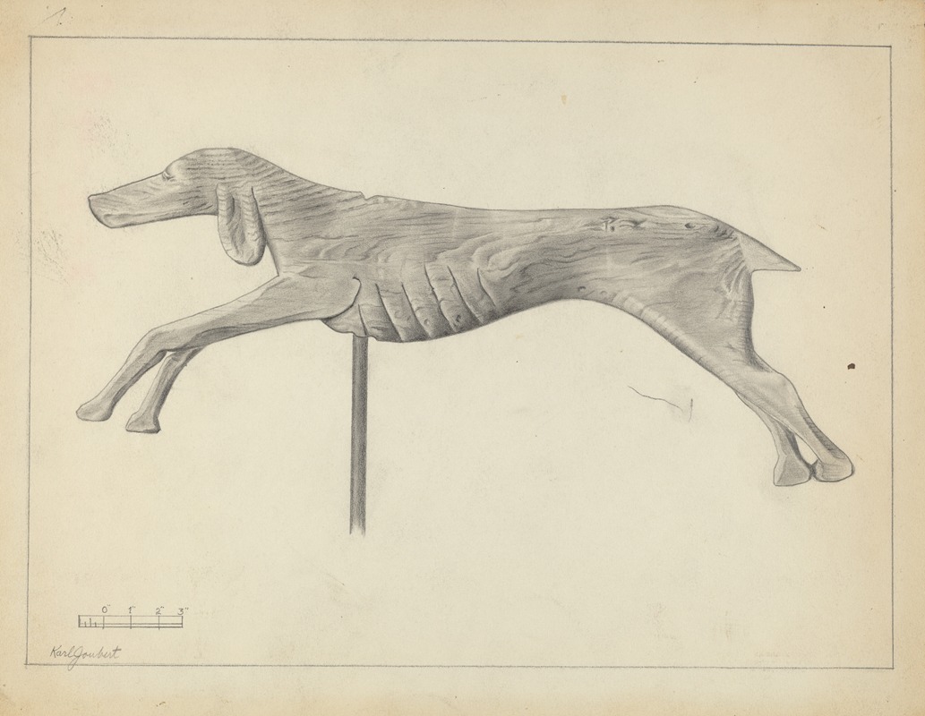 Gordon Sanborn - Running Dog Weather Vane