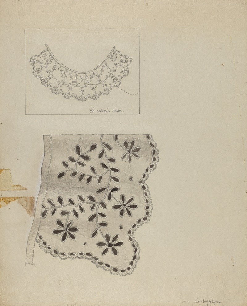 Grace Halpin - Embroidered Linen Collar
