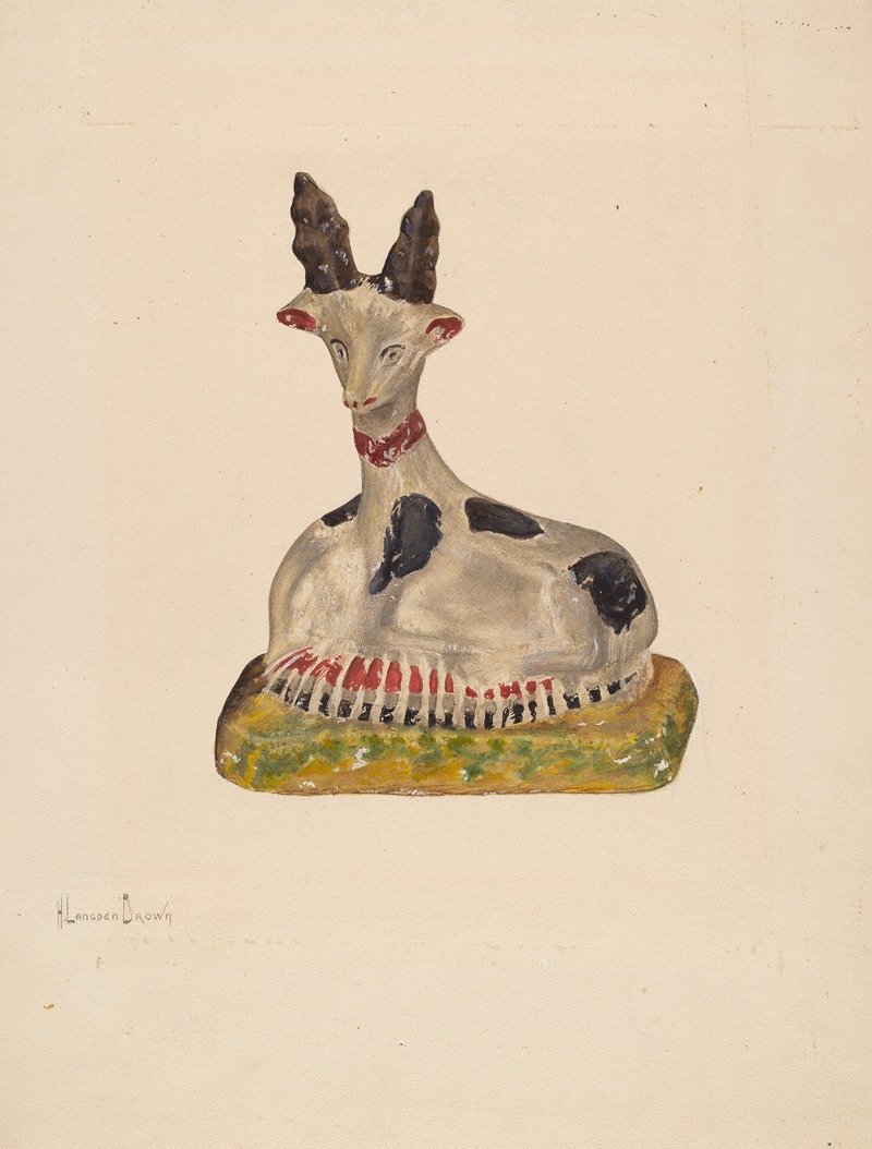H. Langden Brown - Chalkware Deer
