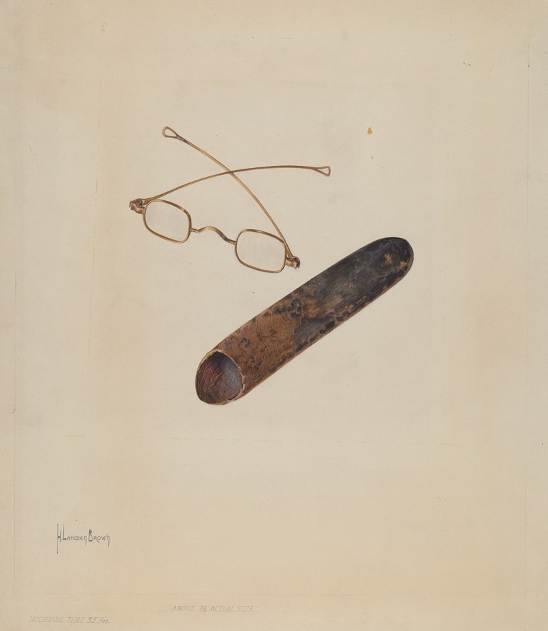 H. Langden Brown - Spectacles and Case