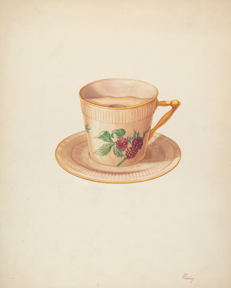 Hal Blakeley - Moustache Cup and Saucer