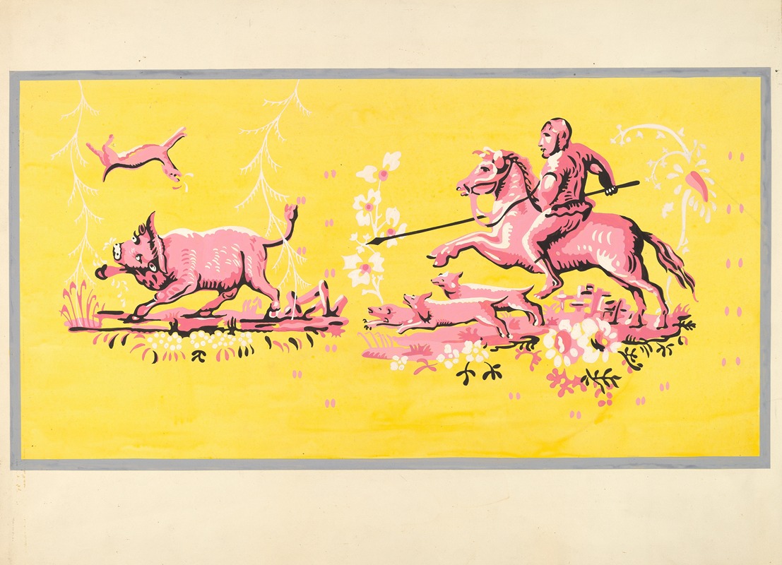 Harold Merriam - Bandbox Design – Hunting Scene