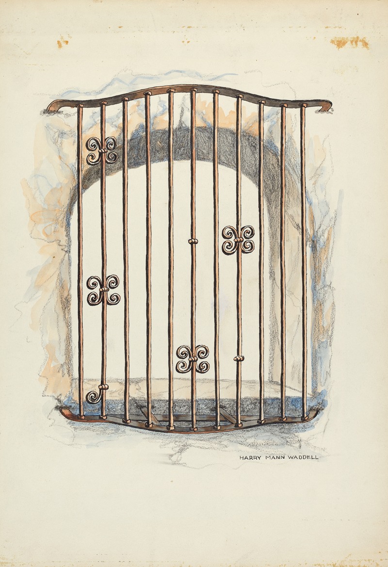 Harry Mann Waddell - Iron Grille at Window